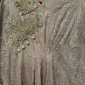 Ayesha somaya silver kaftan